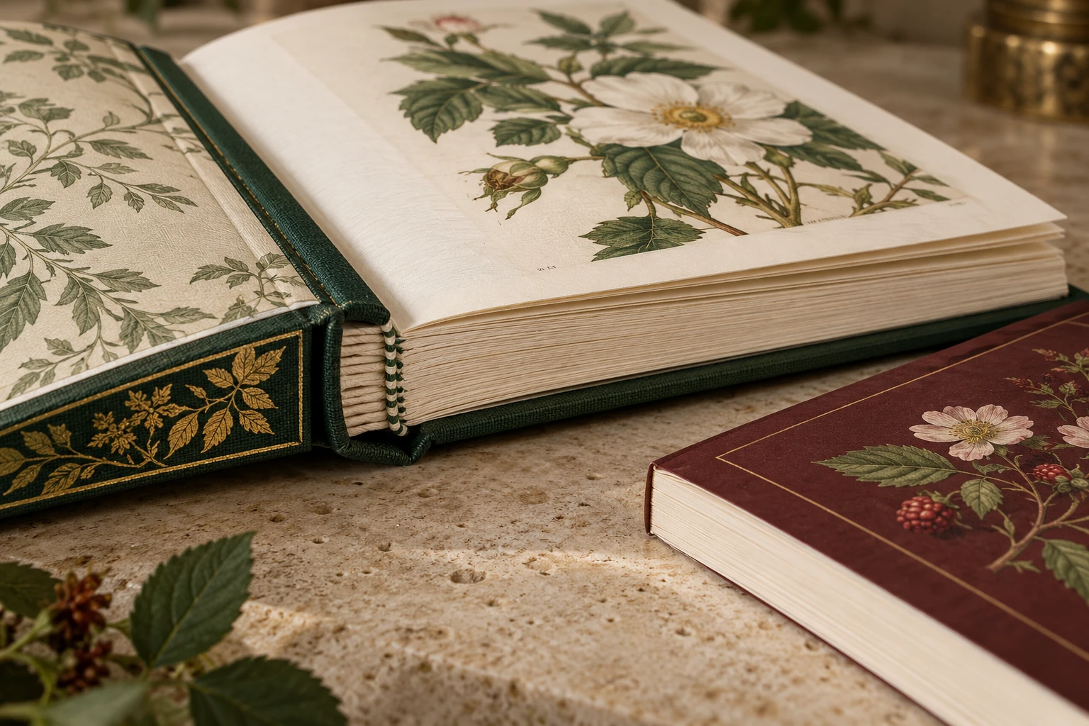 Illustrative art book printing construction and material detail