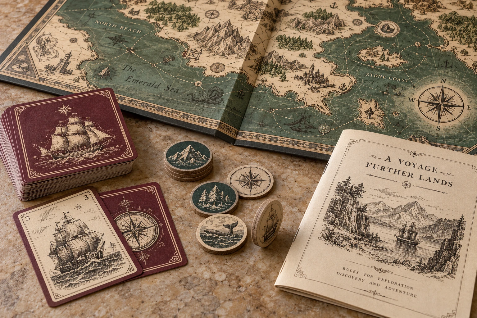 Illustrative game board printing construction and material detail