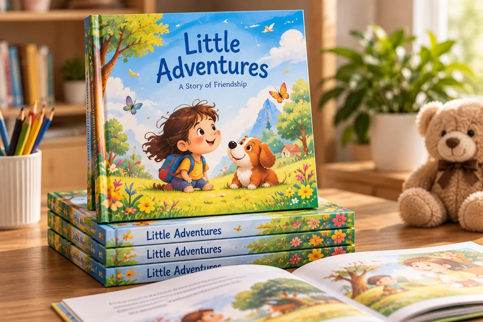 Product reference image for custom children's picture books; not a completed customer order