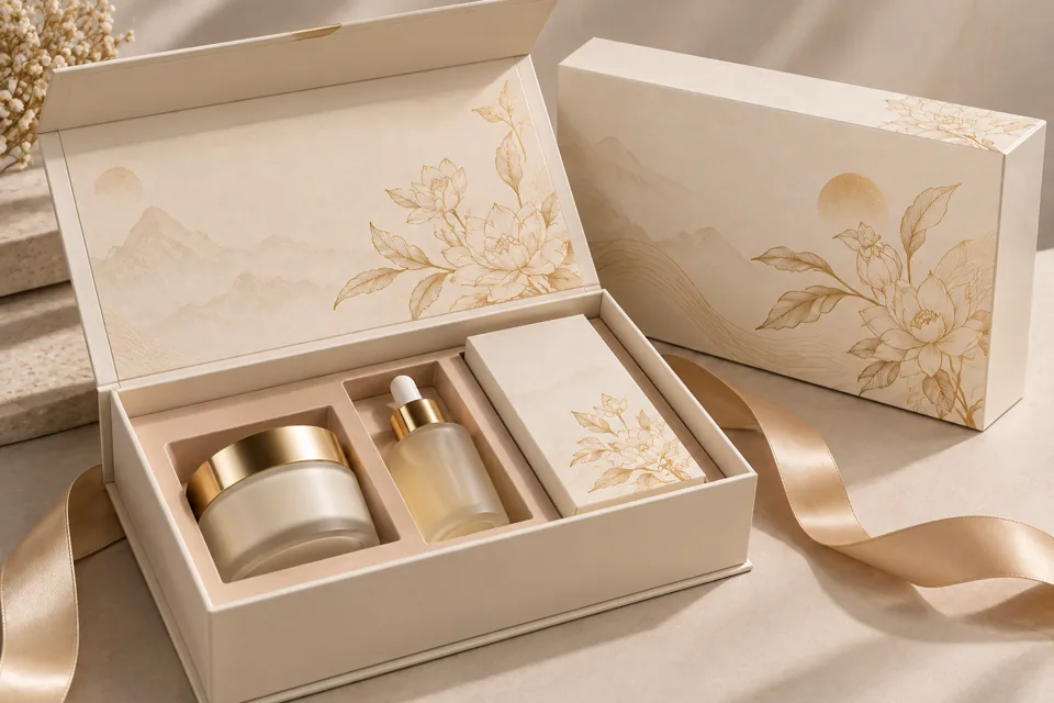 Product reference image: luxury rigid gift boxes, not an actual order photograph